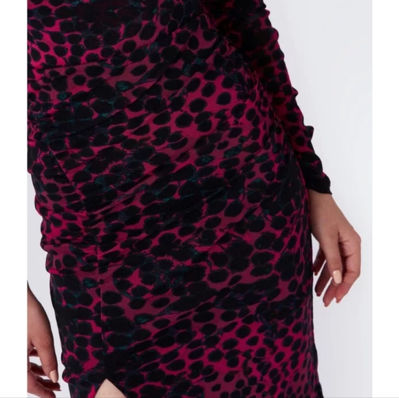 NWT DVF | Edyna Asymmetrical Midi Mesh Dress - Picture 9 of 10